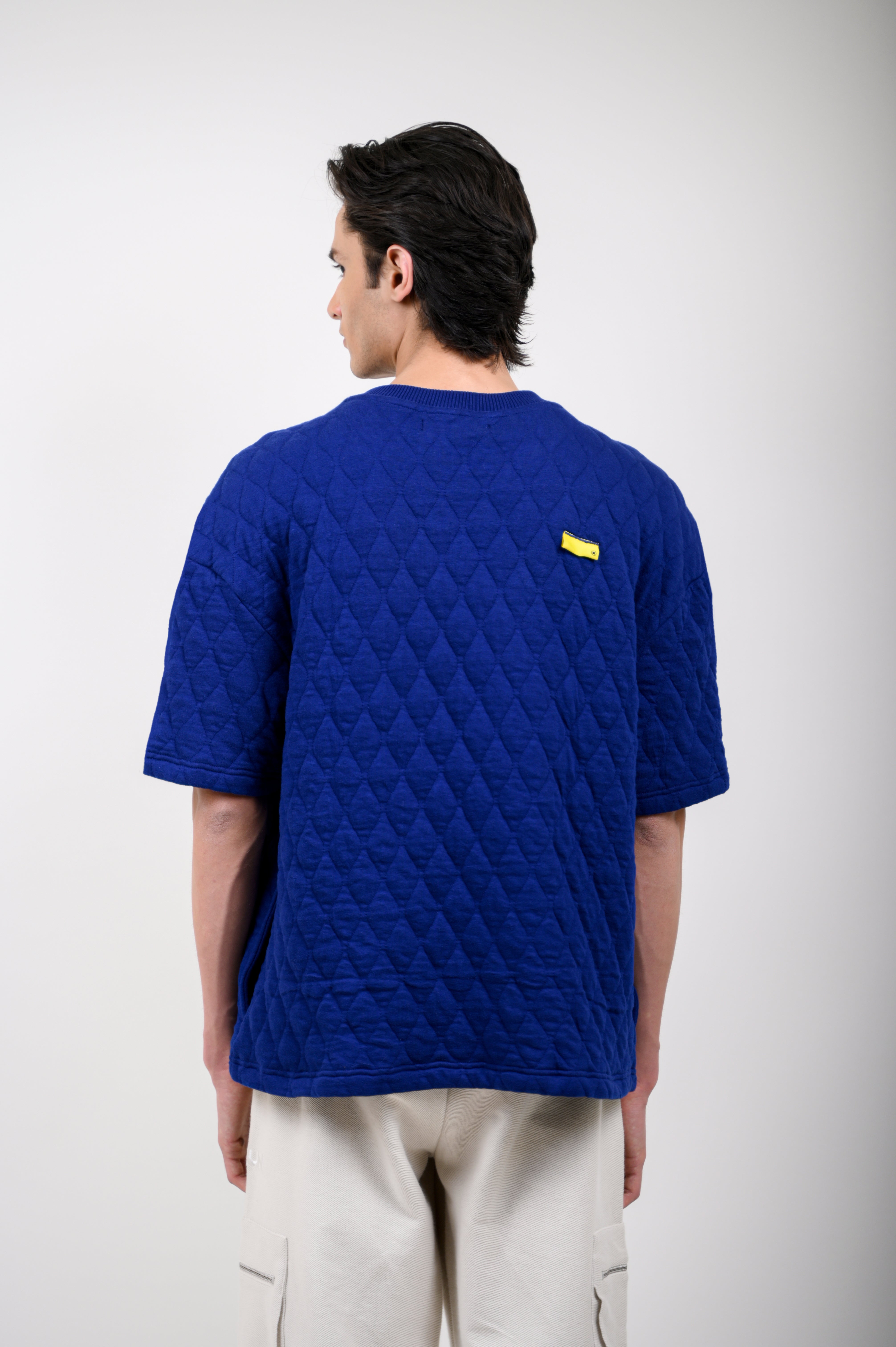 Blue Quilted Tee