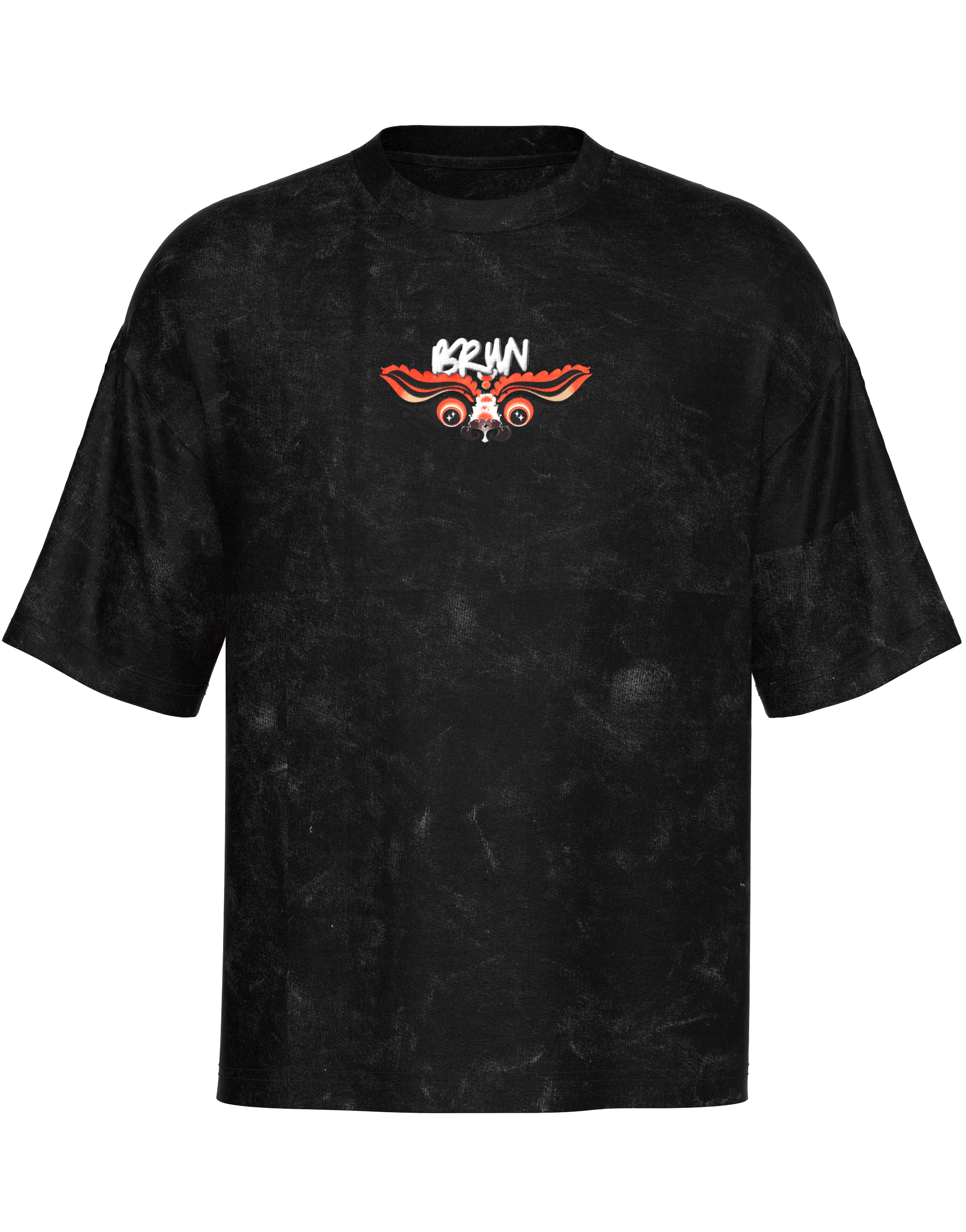 Drishti Bommai - Acid Wash Printed Half Face Tee