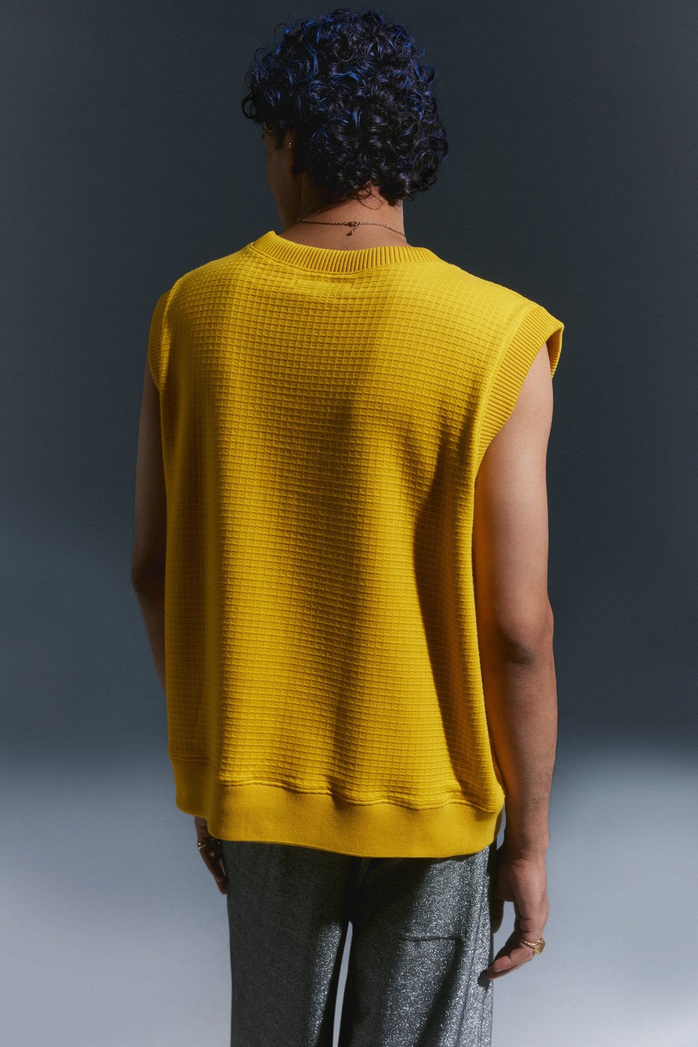 Yellow Waffle Vest